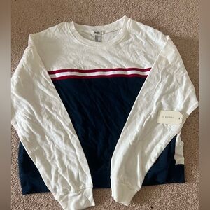 Forever 21 white and navy long sleeve shirt.